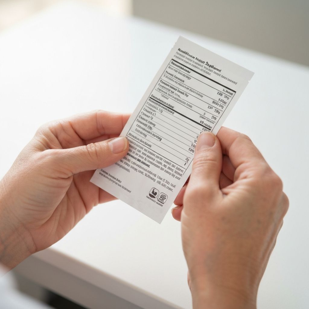 Reading supplement labels